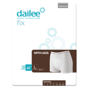 Mutandine Elasticizzate di Fissaggio, Dailee Fix, Incontinenza, Pannoloni, Slip di fissaggio, Pantaloncini elastici con gamba, Fixpants